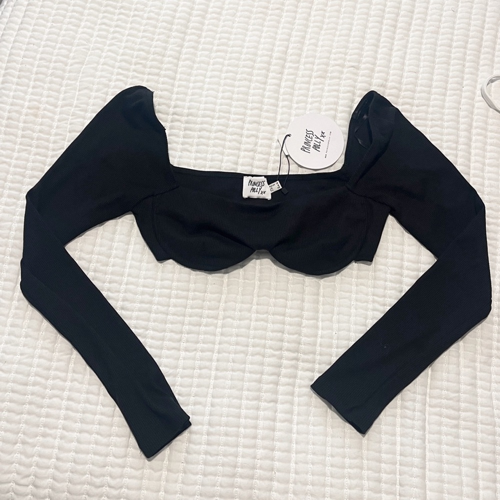 Princess Polly Becca Long Sleeve Crop Top